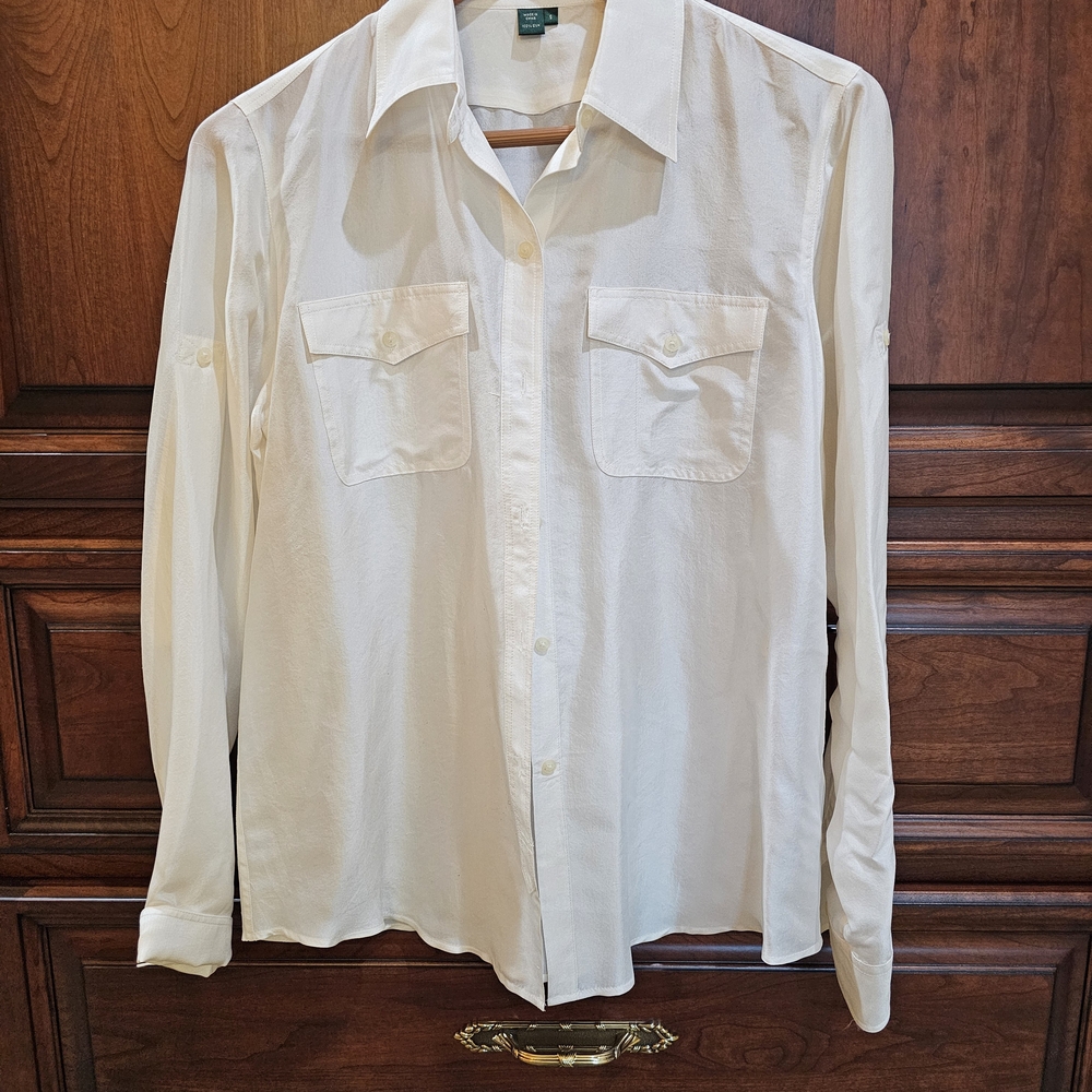 Lauren Ralph Lauren White Button-Down Shirt